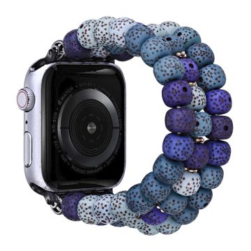 Apple Watch Series 8 (41mm) bodhi-muotoinen helmityylinen kellonhihna - Sininen