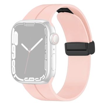 Apple Watch Series 8 (41mm) näppärä viiva silikonikellon hihnassa - Pinkki