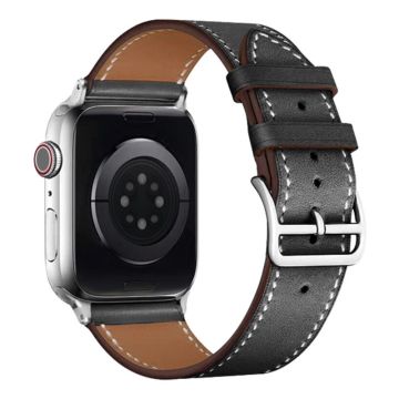 IMAK Apple Watch Series 8 (41mm) nahkaranneke - Musta