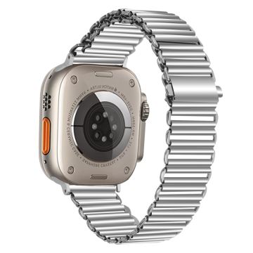 Apple Watch Series 8 (41mm) ontto ruostumattomasta teräksestä valmistettu hihna - Hopea