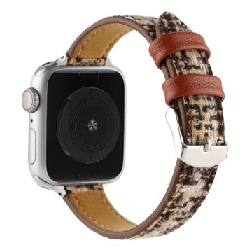 Apple Watch Series 8 (41mm) nahkainen pehmoranneke - Ruskea