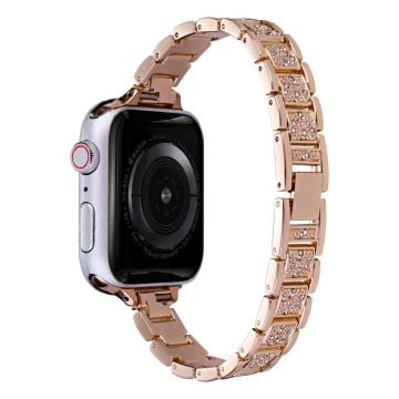 Apple Watch Series 8 (41mm) strassikivinen metalliranneke - Ruusukulta