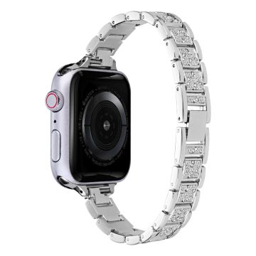 Apple Watch Series 8 (41mm) strassikivinen metalliranneke - Hopea