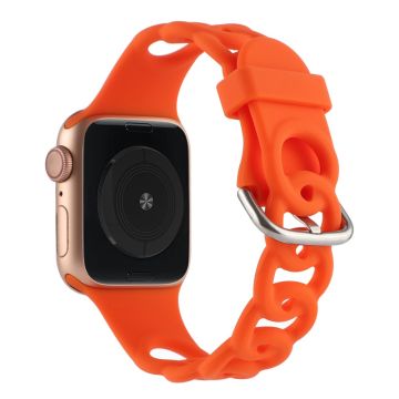 Apple Watch Series 8 (41mm) donitsi ontto silikoniranneke - Oranssi