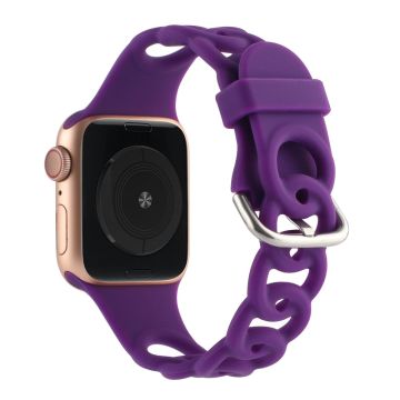 Apple Watch Series 8 (41mm) donitsi ontto silikoniranneke - Tumma Violetti