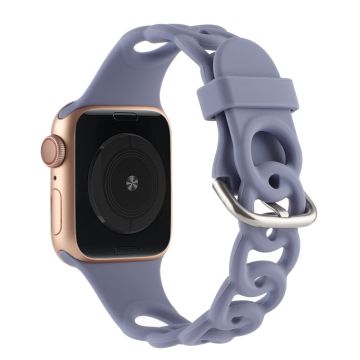 Apple Watch Series 8 (41mm) donitsi ontto silikoniranneke - Vaaleanvioletti