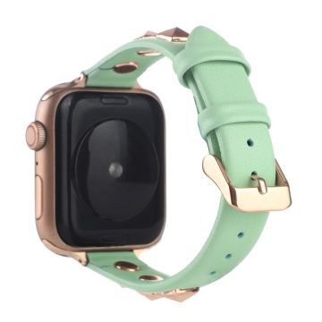 Aito nahkaranneke Apple Watch Series 8 (41mm) - Vihreä