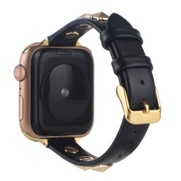 Aito nahkaranneke Apple Watch Series 8 (41mm) - Musta