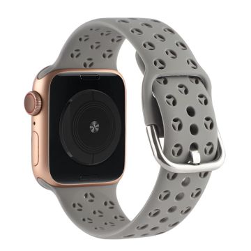 Apple Watch Series 8 (41mm) ontto silikoniranneke - Harmaa