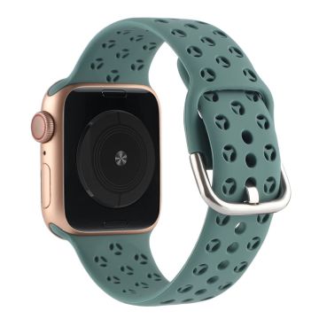 Apple Watch Series 8 (41mm) ontto silikoniranneke - Vihreä