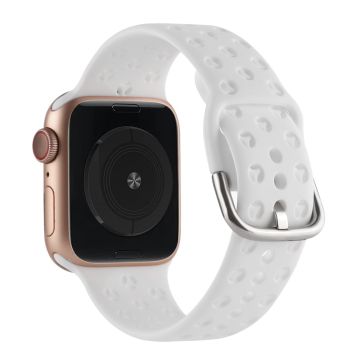 Apple Watch Series 8 (41mm) ontto silikoniranneke - Valkoinen