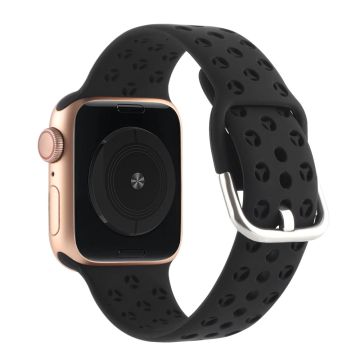 Apple Watch Series 8 (41mm) ontto silikoniranneke - Musta