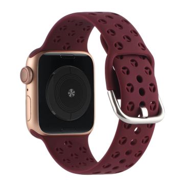 Apple Watch Series 8 (41mm) ontto silikoniranneke - Viininpunainen