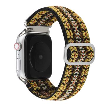 Apple Watch Series 8 (41mm) luovan kuvion joustava nailonhihna - Keltainen