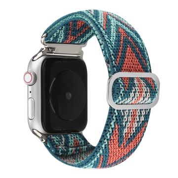 Apple Watch Series 8 (41mm) luovan kuvion joustava nailonhihna - Vihreä Ja Vihreä