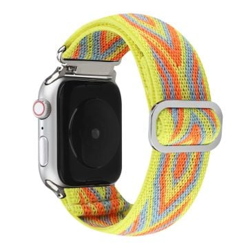 Apple Watch Series 8 (41mm) luovan kuvion joustava nailonhihna - Tribal Keltainen / Oranssi