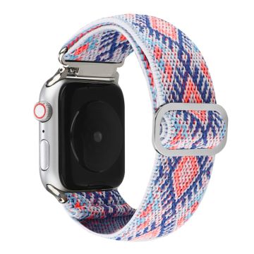 Apple Watch Series 8 (41mm) luovan kuvion joustava nailonhihna - Sininen / Sininen