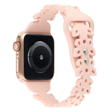 Apple Watch Series 8 (41mm) silikoniranneke - Pinkki