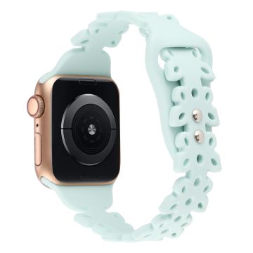 Apple Watch Series 8 (41mm) silikoniranneke - Vaaleansininen