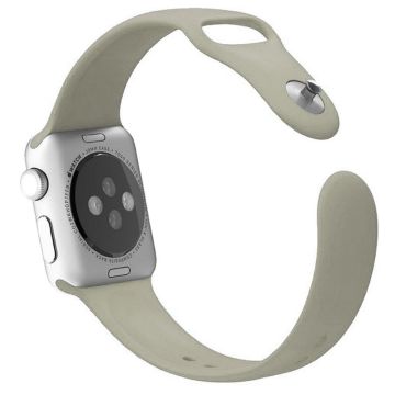 Apple Watch Series 8 (41mm) silikoniranneke (koko: S / M) - Khaki Harmaa