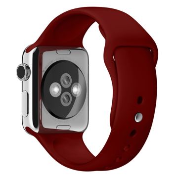 Apple Watch Series 8 (41mm) silikoniranneke (koko: S / M) - Viininpunainen