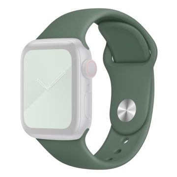 Apple Watch Series 8 (41mm) silikoniranneke (koko: S / M) - Männyn Neulasen Vihreä