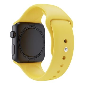 Apple Watch Series 8 (41mm) silikoniranneke (koko: S / M) - Vaaleankeltainen