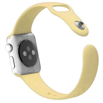 Apple Watch Series 8 (41mm) silikoniranneke (koko: S / M) - Kermankeltainen