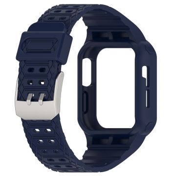 Apple Watch Series 8 (41mm) integroitu hihna ja suojus - Tummansininen