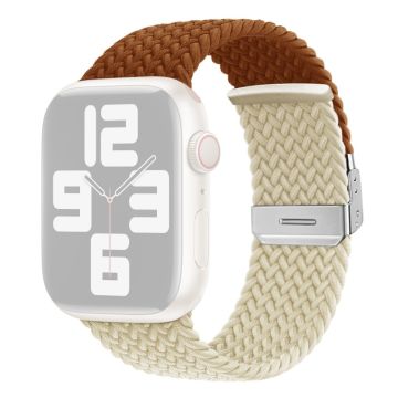 Apple Watch Series 8 (41mm) rinnakkaisvärinen nailonhihna - Ruskea / Starlight