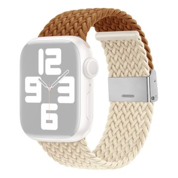 Apple Watch Series 8 (41mm) rinnakkaisvärinen nailonhihna - Kahvi / Starlight