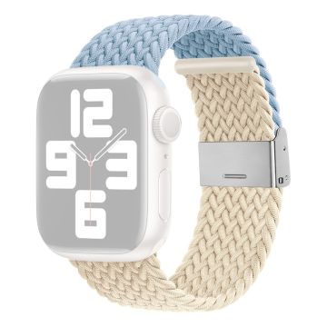 Apple Watch Series 8 (41mm) rinnakkaisvärinen nailonhihna - Sininen / Starlight