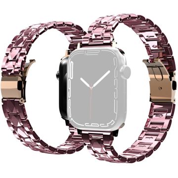 Apple Watch Series 8 (45mm) akryyli kolminkertainen helmikelloranneke - Pinkki