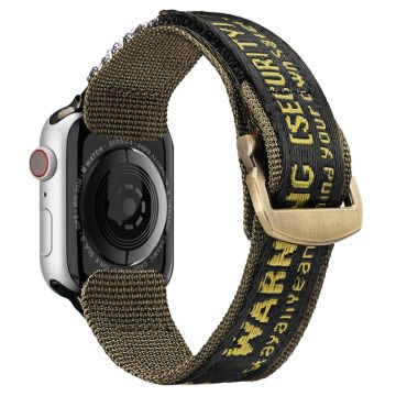 DUX DUCIS Apple Watch Series 8 (41mm) nylonkellohihna - Armeijan Vihreä / Keltainen