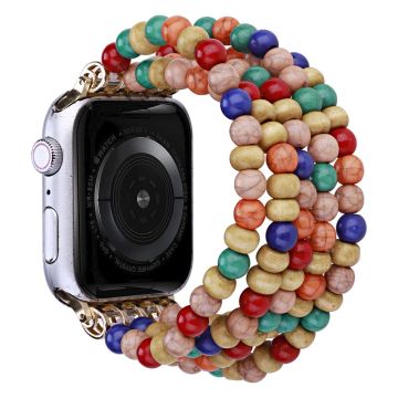 Apple Watch Series 8 (45mm) / Watch Ultra ruusuinen helmityylinen kelloranneke - 5-Riviset Värihelmet