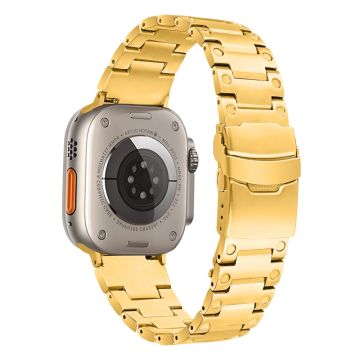 Apple Watch Series 8 (45mm) / Watch Ultra 316 ruostumattomasta teräksestä valmistettu ranneke - Kulta