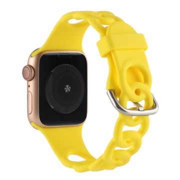 Apple Watch Series 8 (45mm) / Watch Ultra donut ontto silikoniranneke - Keltainen