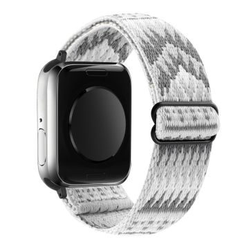 Apple Watch Series 8 (45mm) / Watch Ultra cool kuvioinen joustava nailonhihna - Harmaa Valkoinen Kolmio