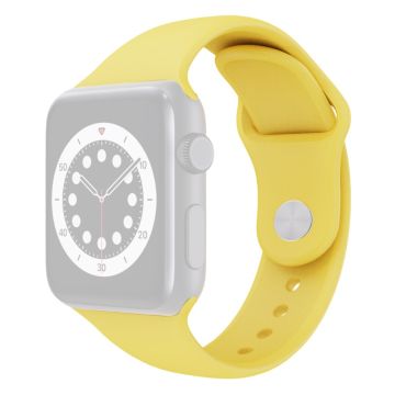 Apple Watch Series 8 (45mm) / Watch Ultra silikoniranneke (vakiokoko) - Keltainen