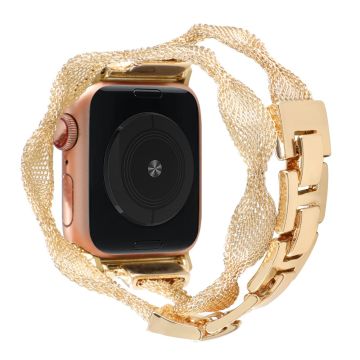 Apple Watch Series 8 (45mm) / Watch Ultra metalliverkkoranneke - Kulta