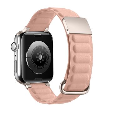 Apple Watch Series 8 (45mm) / Watch Ultra Aito nahkaranneke - Pinkki