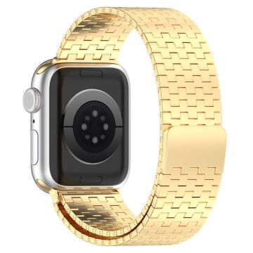 Apple Watch Series 8 (45mm) / Watch Ultra ruostumattomasta teräksestä valmistettu ranneke - Kulta