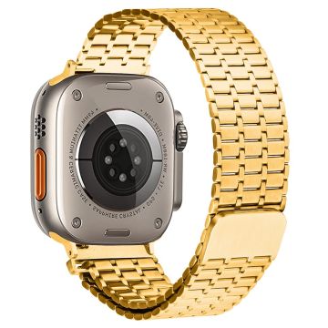 Apple Watch Series 8 (45mm) / Watch Ultra 316L ruostumattomasta teräksestä valmistettu ranneke - Kulta