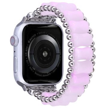 Apple Watch Series 8 (45mm) / Watch Ultra hartsinen bambutyylinen ranneke - Vaaleanvioletti