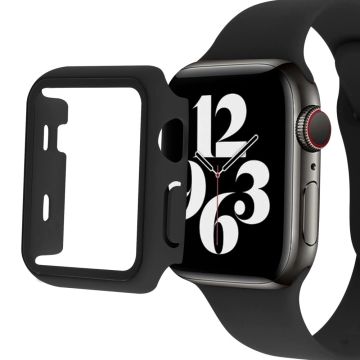 Apple Watch SE 2022 (40mm) suojakuori karkaistulla lasisuojalla - Musta