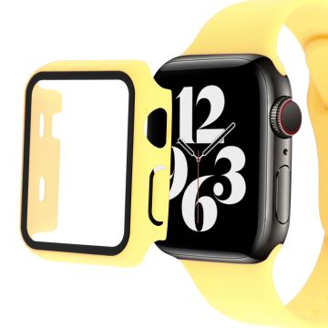 Apple Watch SE 2022 (40mm) suojakuori karkaistulla lasisuojalla - Keltainen