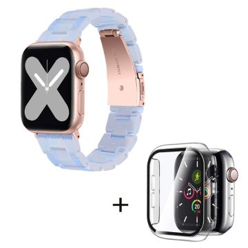 Apple Watch SE 2022 (40mm) 3 helmen hartsityylinen kelloranneke kirkkaalla suojuksella - Vauvasininen