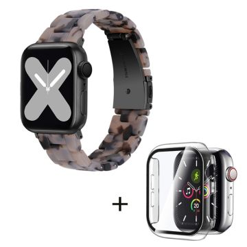 Apple Watch SE 2022 (40mm) 3 helmen hartsityylinen kelloranneke kirkkaalla suojuksella - Musta / Harmaa