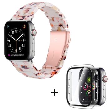 Apple Watch SE 2022 (40mm) 3 helmen hartsityylinen kelloranneke kirkkaalla suojuksella - Nougat-Kuvio