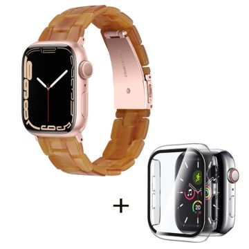 Apple Watch SE 2022 (44mm) 3 helmen hartsityylinen kelloranneke kirkkaalla suojuksella - Karamelli